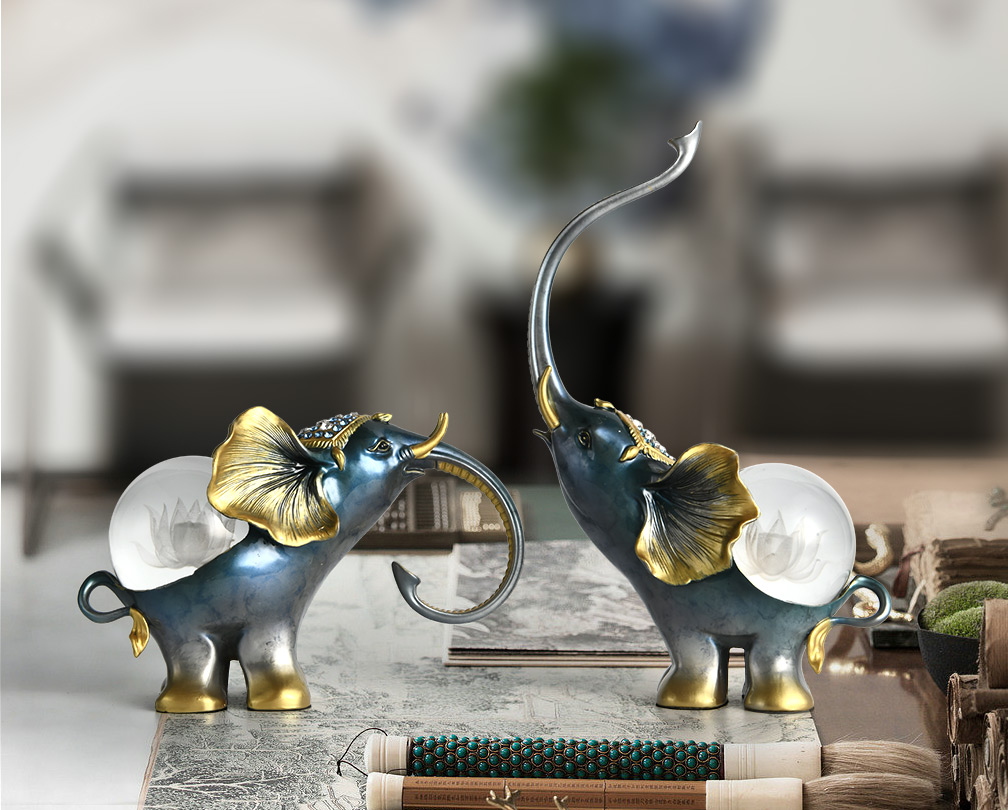 originalitet Metal Elephant Crystal Ornaments